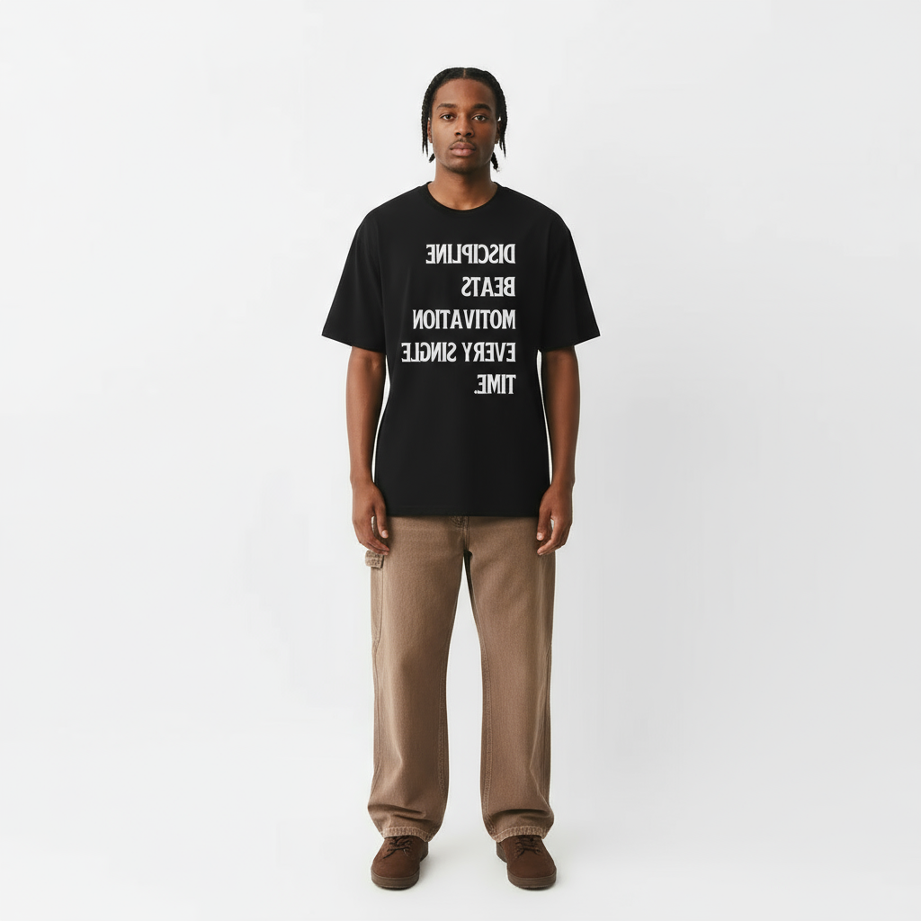 Discipline Over Motivation – Signature Tee